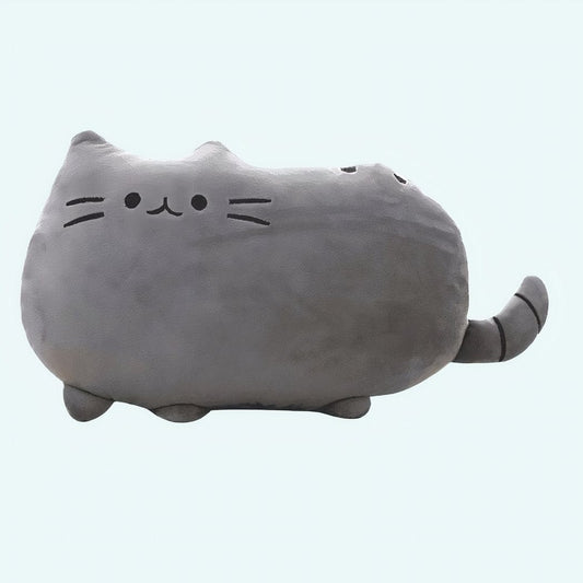 Knuffel Kussen Kat Grijs Zacht Pluche Vriendje En Decoratie De Knuffel