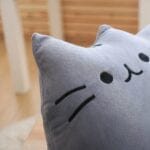 Knuffel Kussen Kat Grijs Zacht Pluche Vriendje En Decoratie De Knuffel