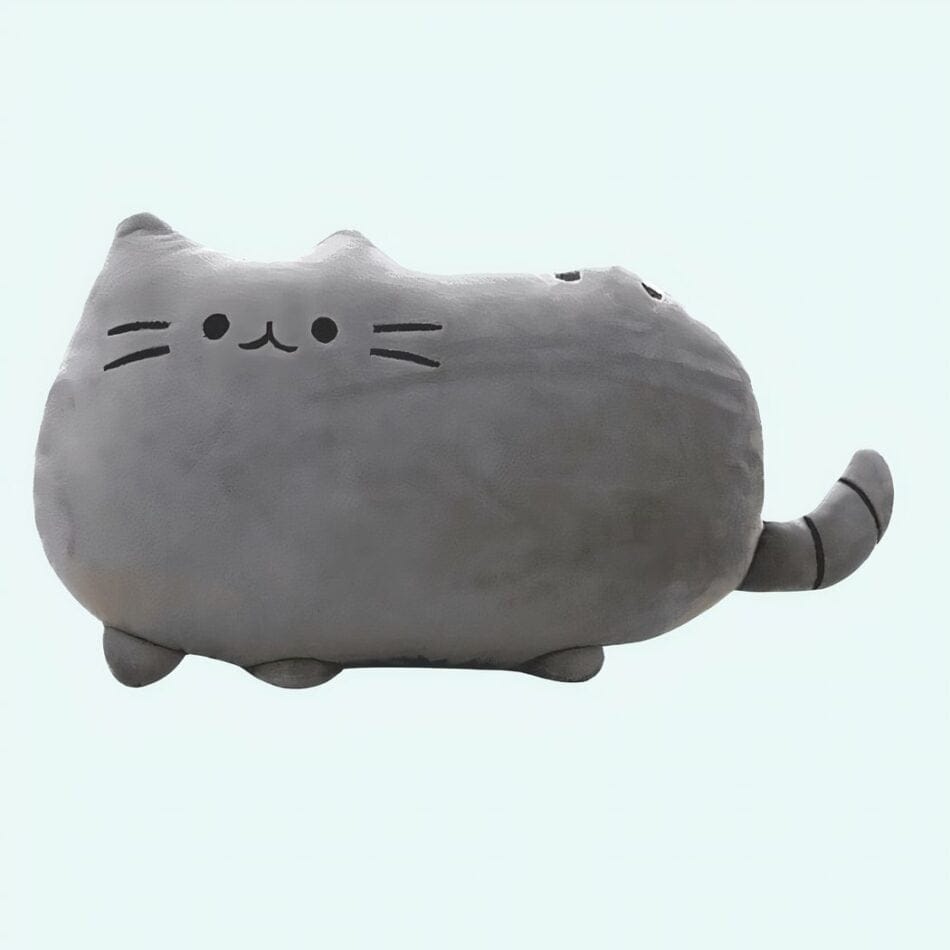 Knuffel Kussen Kat Grijs Zacht Pluche Vriendje En Decoratie De Knuffel