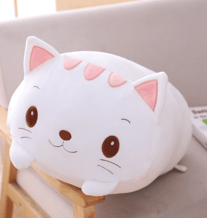 Knuffel Kussen Kat Wit Zachte Pluche Slaapkamer Decor De Knuffel