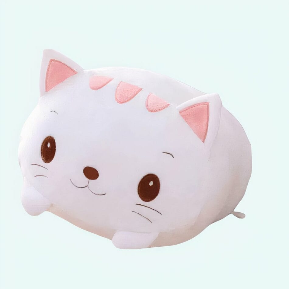 Knuffel Kussen Kat Wit Zachte Pluche Slaapkamer Decor De Knuffel
