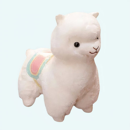 Knuffel Lama Wit Met Zadel Zacht Pluche Avontuur De Knuffel 35cm