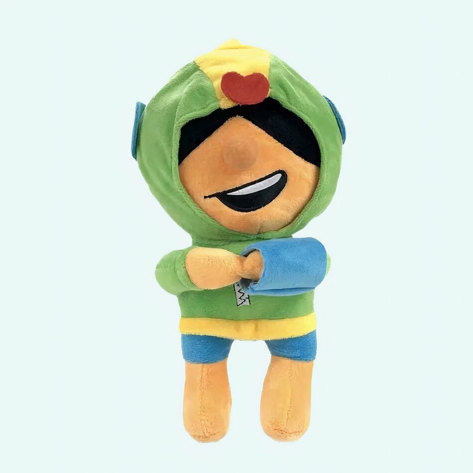 Knuffel Léon Brawl Stars met Afneembare Cape Zachte Brawler Knuffel De Knuffel