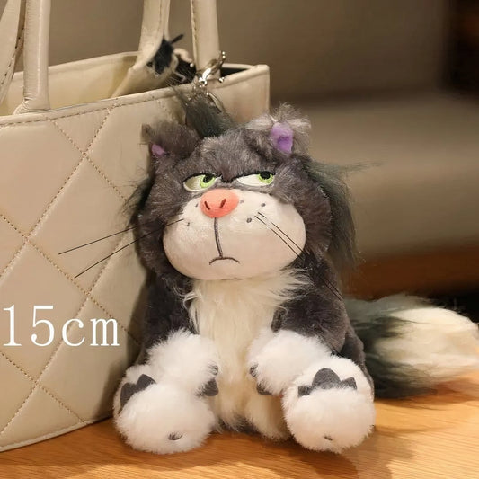Knuffel Lucifer Kat en Cendrillon Pluche met Groene Ogen De Knuffel 15cm