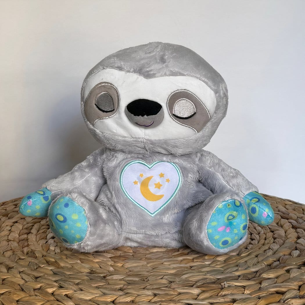 Knuffel Luiaard Nachtlampje Ademend Met Slaapliedje De Knuffel grijs