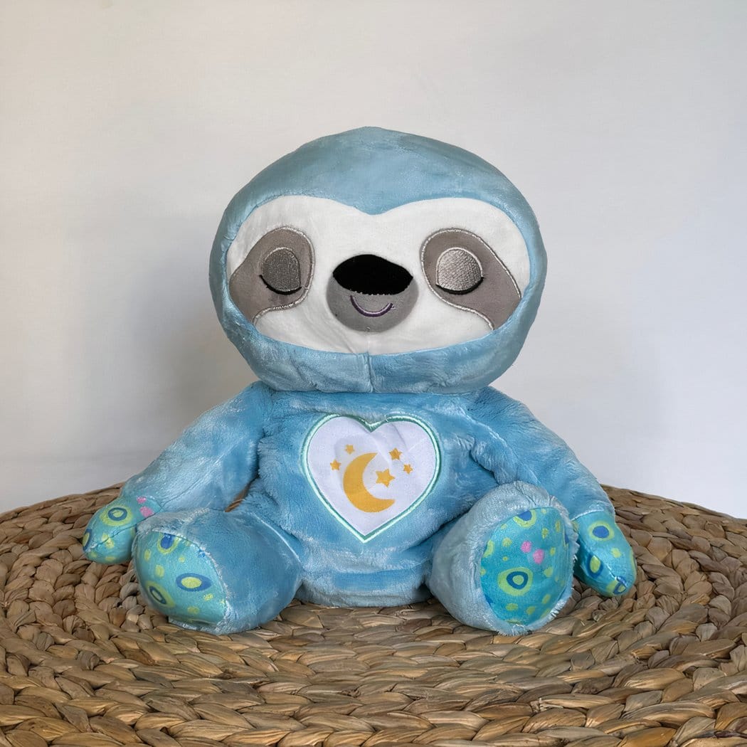 Knuffel Luiaard Nachtlampje Ademend Met Slaapliedje De Knuffel blauw