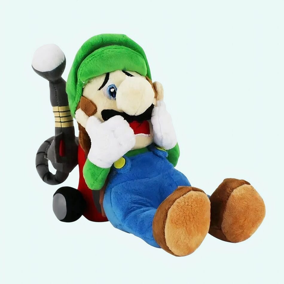 Knuffel Luigi Terrifié Ultrazachte Exacte Replica uit Mario Party 10 De Knuffel