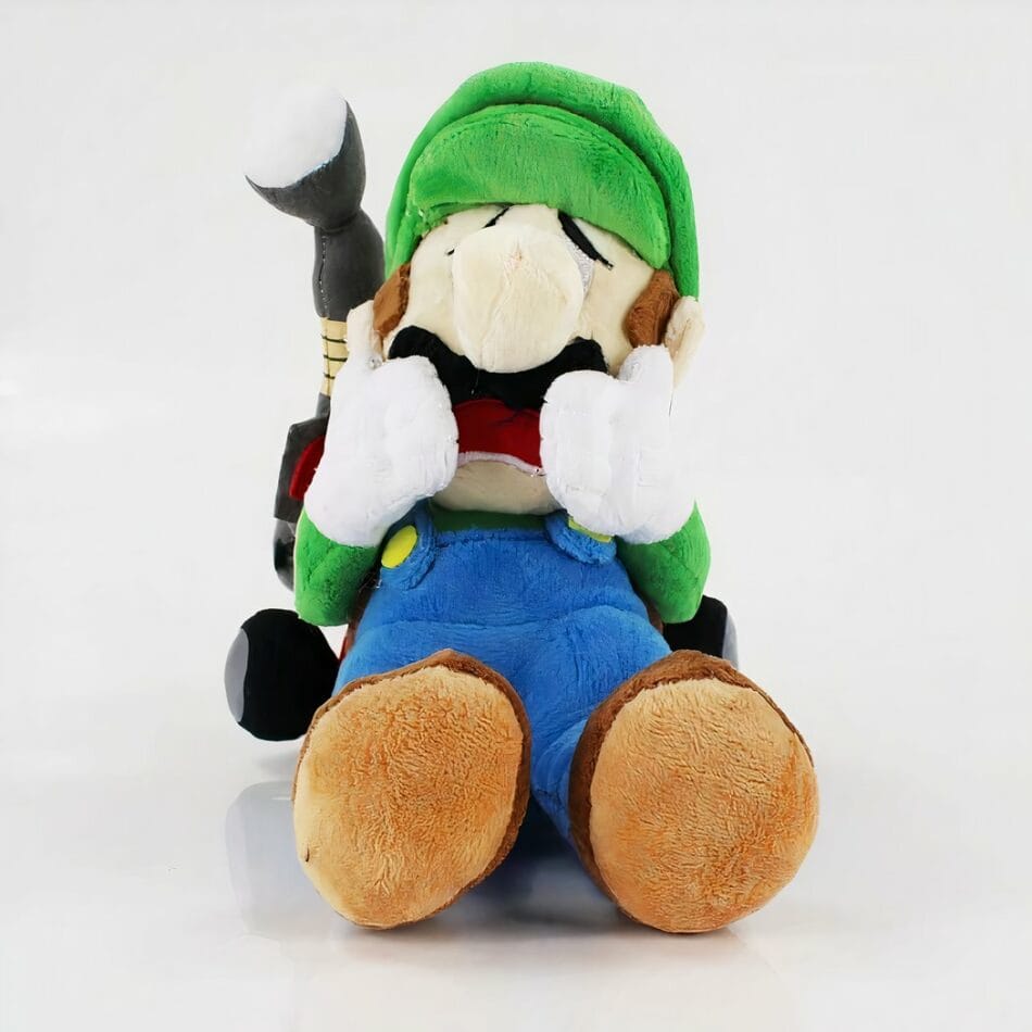 Knuffel Luigi Terrifié Ultrazachte Exacte Replica uit Mario Party 10 De Knuffel