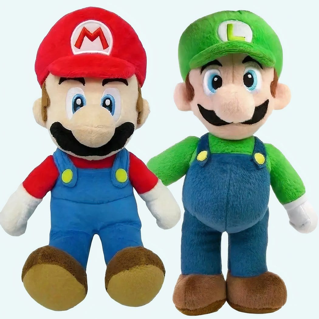 Knuffel Mario en Luigi Super Mario Zachte Pluche Duo De Knuffel