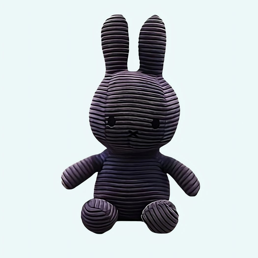 Knuffel Miffy Corduroy Blauw Middellange Formaat De Knuffel