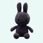 Knuffel Miffy Corduroy Blauw Middellange Formaat De Knuffel
