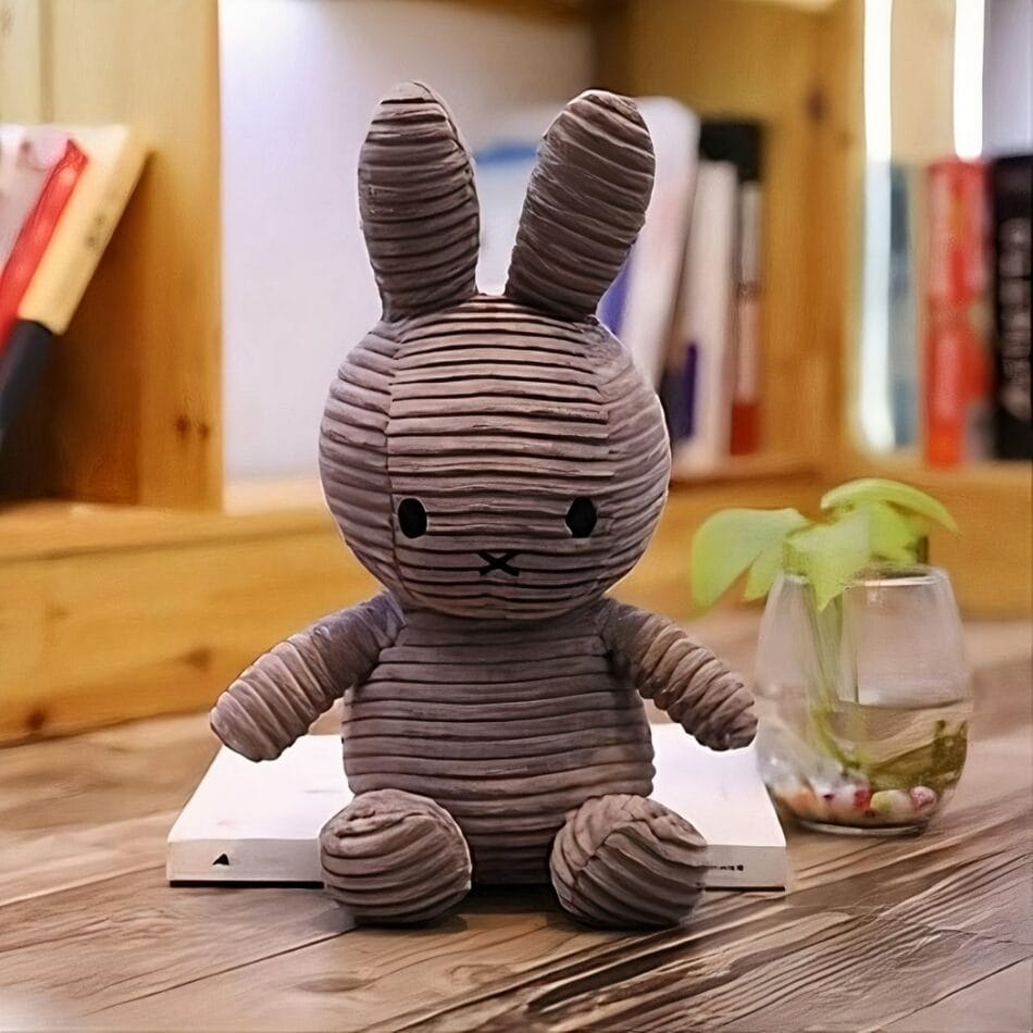 Knuffel Miffy Corduroy Grijs Met Zachte Vulling De Knuffel