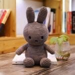 Knuffel Miffy Corduroy Grijs Met Zachte Vulling De Knuffel