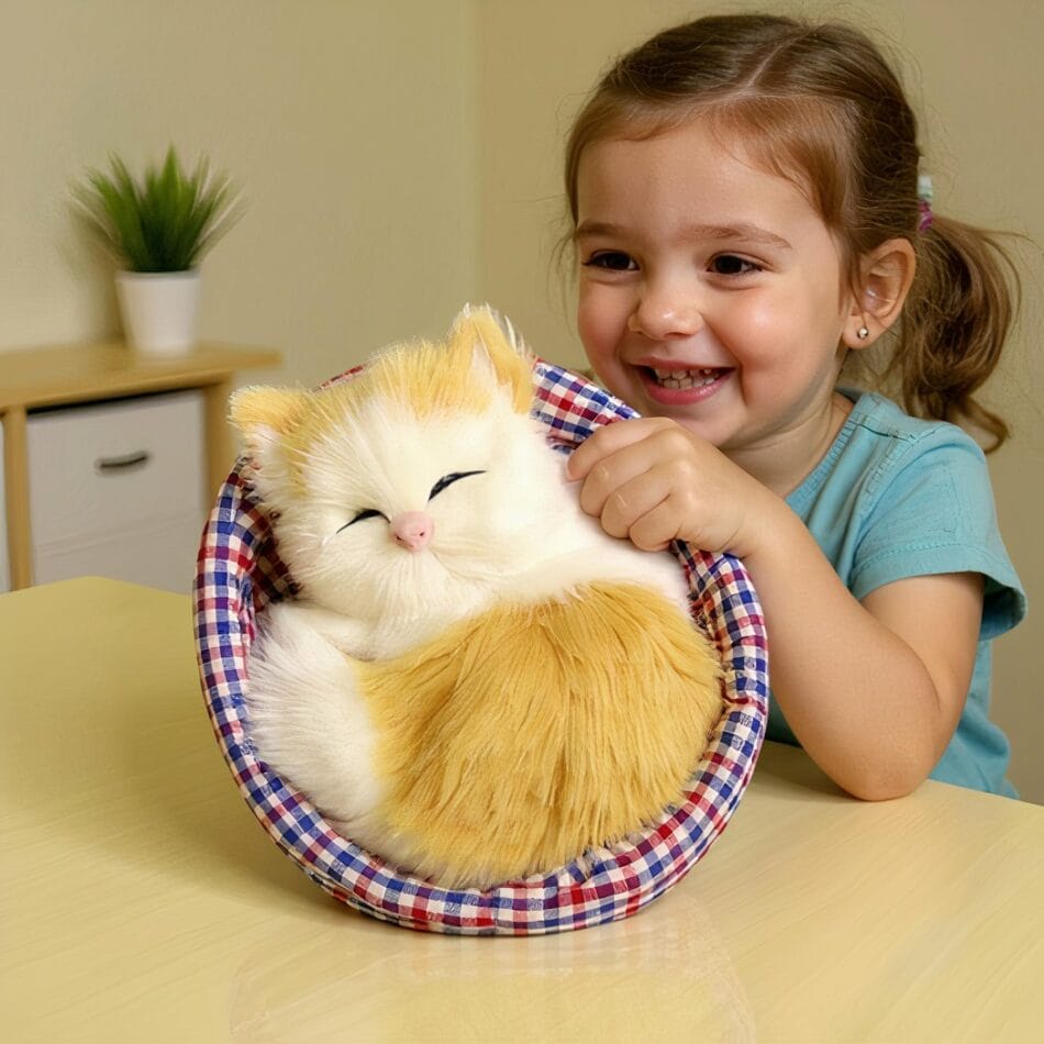 Knuffel Mini Kat Slapend Zachte Realistische Slaapende Kitten De Knuffel