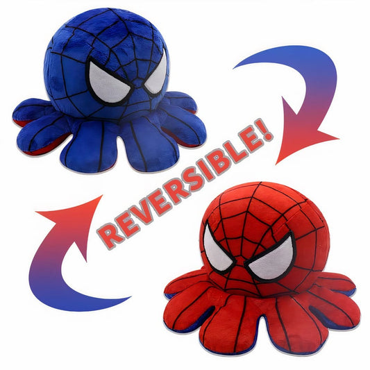 Knuffel Mini Octopus Omkeerbaar Met Katoen Polyester Mix De Knuffel blauw