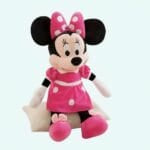 Knuffel Minnie Mouse Roze met Polkadotpatroon en Strik De Knuffel
