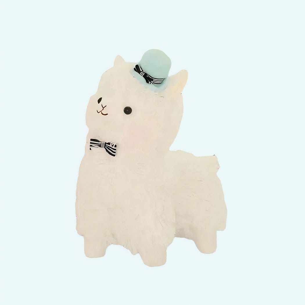 Knuffel Monsieur Lama Blauw Zachte Metgezel Voor Kinderen De Knuffel 35cm