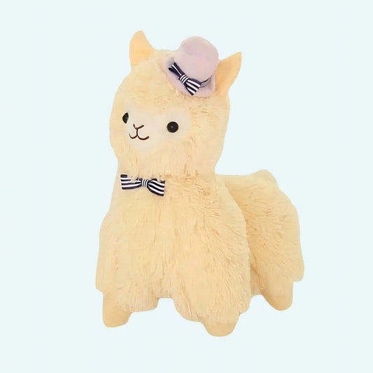 Knuffel Monsieur Lama Paars 55 cm Zachte Troostknuffel De Knuffel 35cm