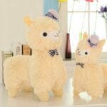 Knuffel Monsieur Lama Paars 55 cm Zachte Troostknuffel De Knuffel