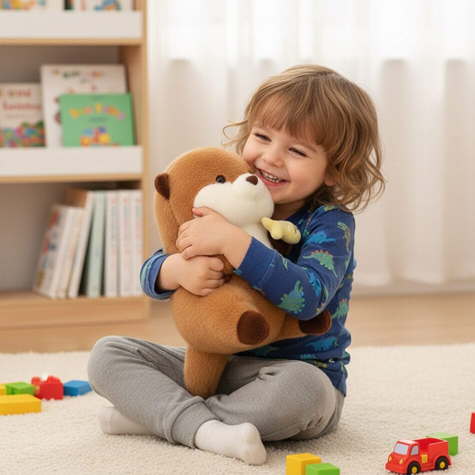 Knuffel Monsieur Otter Zachte Pluche Speelkameraad Voor Kinderen De Knuffel