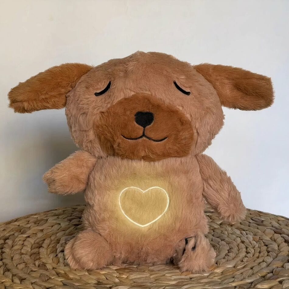 Knuffel Nachtlampje Hond Schattig Ademend Voor Slapen De Knuffel