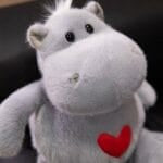 Knuffel Nijlpaard met Hartje Zachte Knuffel voor Baby De Knuffel