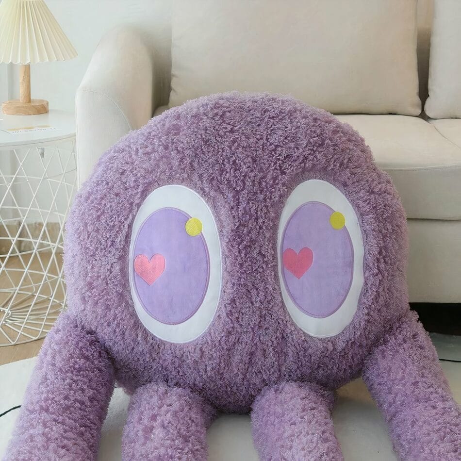 Knuffel Octopus Reuzen Paars Ultra Zacht Velourstof De Knuffel