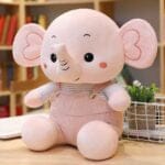Knuffel Olifant Met Kleurrijke Tuinbroek Zachte Pluche De Knuffel