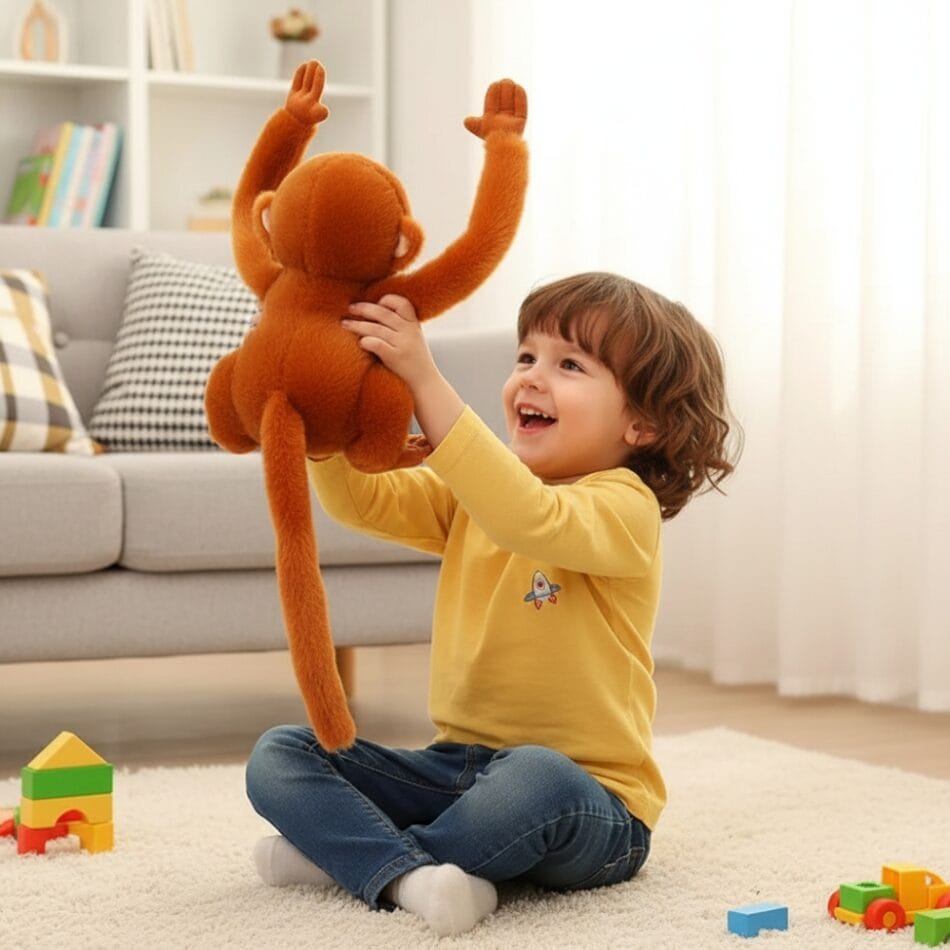 Knuffel Orangutan Met Lange Armen Voor Kinderen De Knuffel
