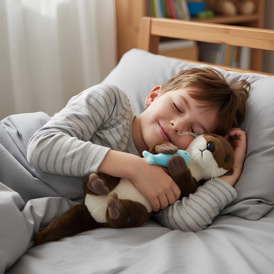 Knuffel Otter Liggend Zachte Pluchen Speelmaatje voor Kinderen De Knuffel