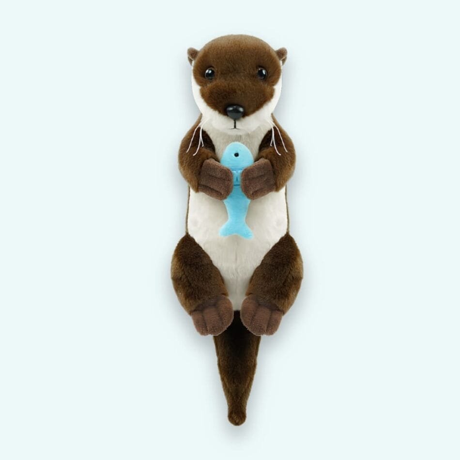 Knuffel Otter Liggend Zachte Pluchen Speelmaatje voor Kinderen De Knuffel