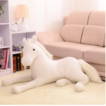 Knuffel Paard Sneeuwwitte Pluche Troostende Met Moderne Uitstraling De Knuffel