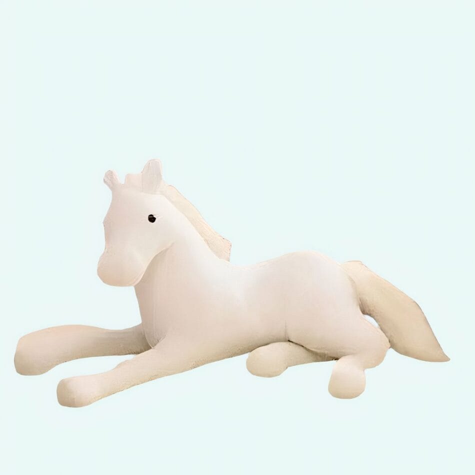 Knuffel Paard Sneeuwwitte Pluche Troostende Met Moderne Uitstraling De Knuffel