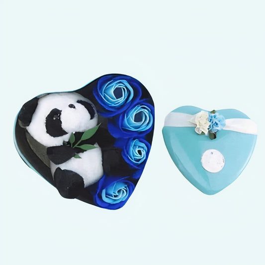 Knuffel Panda Lichtblauw Saint Valentin Geschenkset De Knuffel