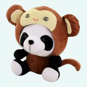 Knuffel Panda Verkleed als Draak met Speels Drakenkostuum De Knuffel