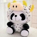 Knuffel Panda Verkleed Als Koe Met Zachte Vacht De Knuffel