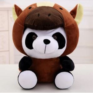 Knuffel Panda Verkleed Als Paard Zachte Speelkameraad Voor Kinderen De Knuffel
