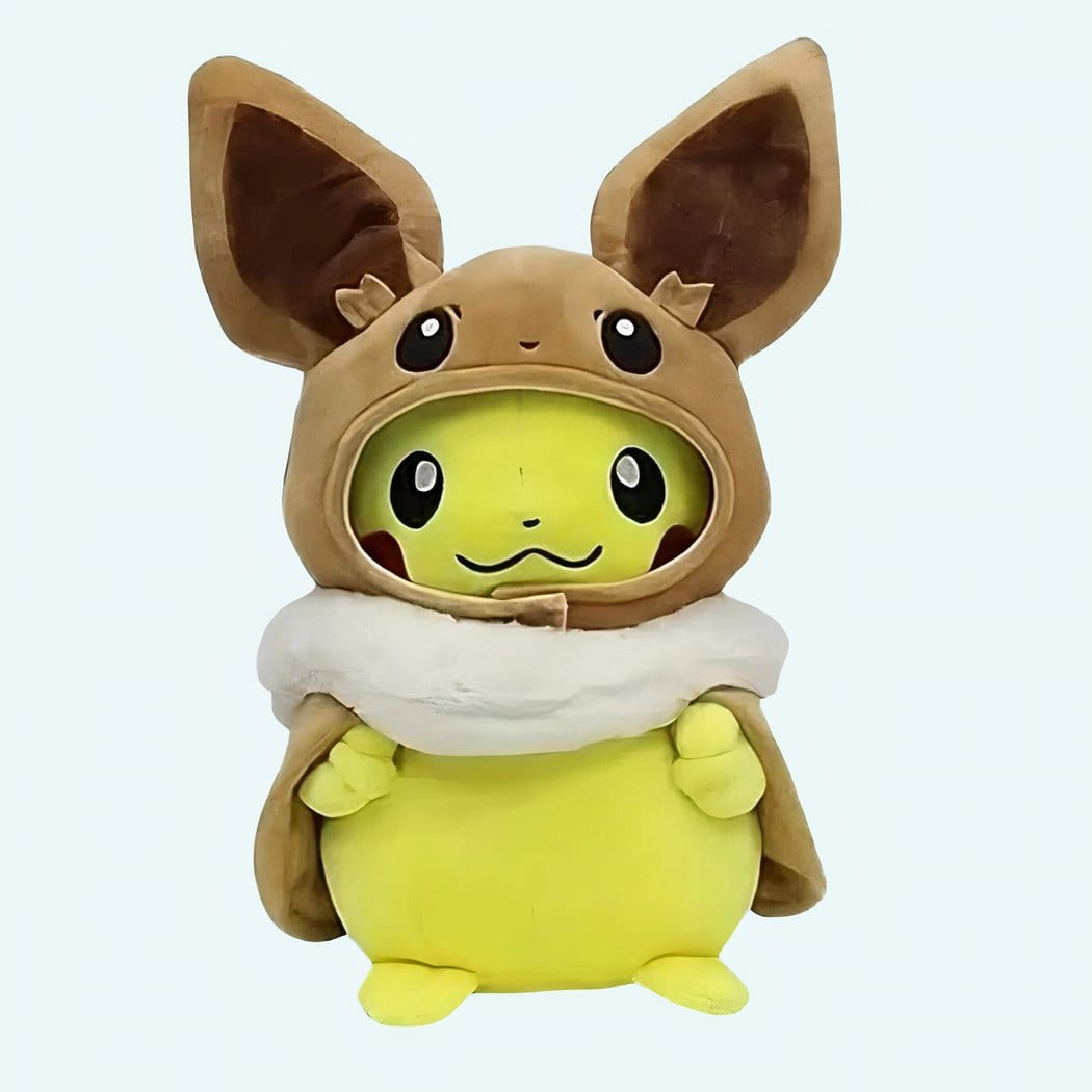Knuffel Pikachu Verkleed als Eevee Pokémonknuffel De Knuffel