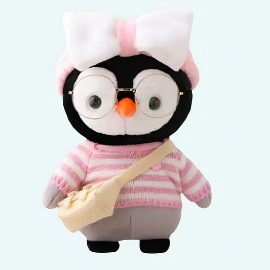 Knuffel Pingouin Met Roze Truitje En Oranje Neus De Knuffel