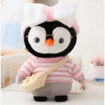 Knuffel Pingouin Met Roze Truitje En Oranje Neus De Knuffel