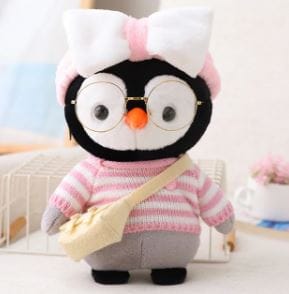 Knuffel Pingouin Met Roze Truitje En Oranje Neus De Knuffel