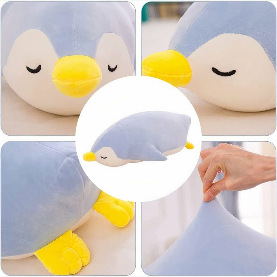 Knuffel Pinguïn Blauwgrijs 100 cm Grote Realistische Knuffel De Knuffel