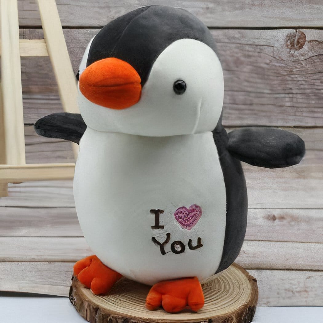 Knuffel Pinguïn I Love You Zachte Valentijns Knuffel De Knuffel zwart