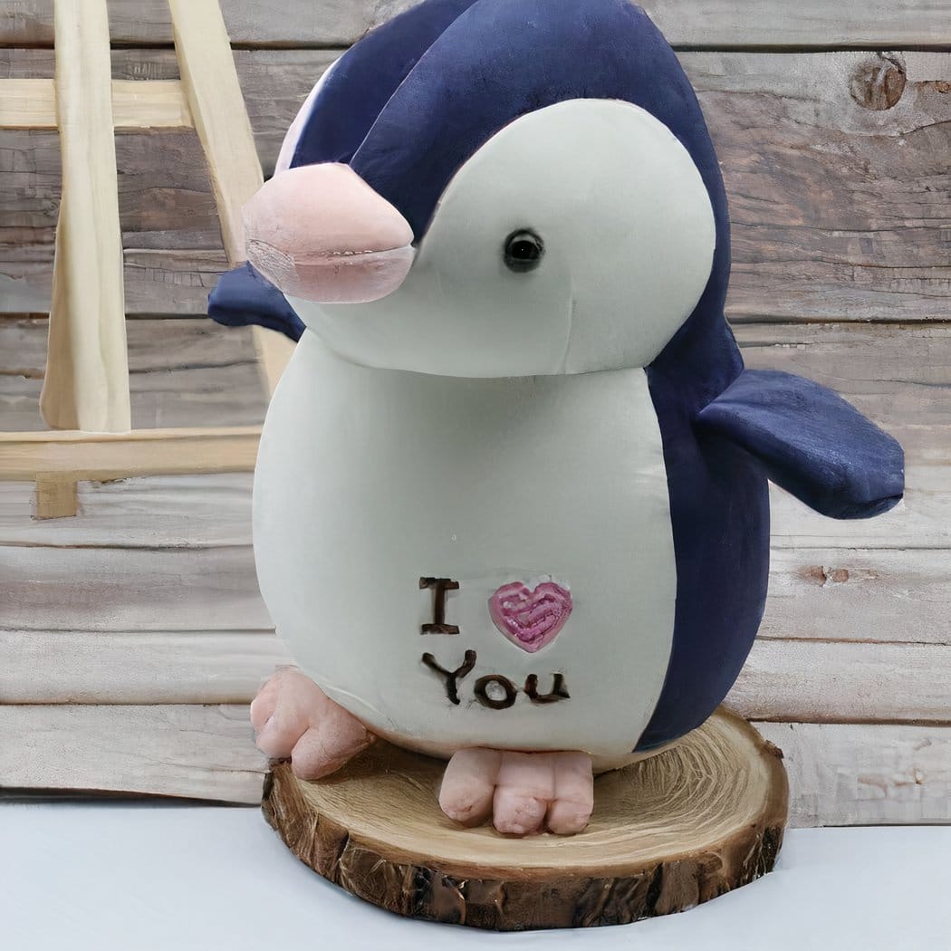 Knuffel Pinguïn I Love You Zachte Valentijns Knuffel De Knuffel blauw