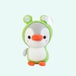 Knuffel Pinguïn in Kikkerkostuum Zacht Speelknuffel De Knuffel