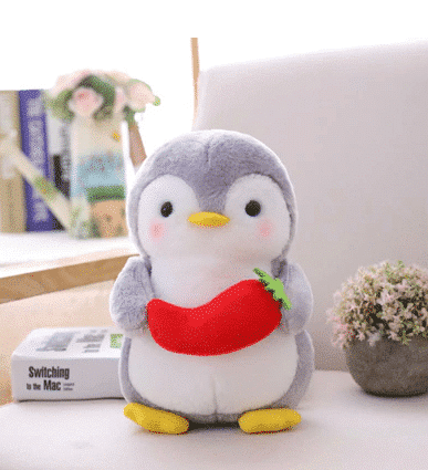 Knuffel Pinguïn Piment Met Schattige Buik En Liefde De Knuffel