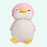 Knuffel Pinguïn Roze Glimlachend Zachte Stof Met Roze Accenten De Knuffel