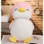 Knuffel Pinguïn Roze Glimlachend Zachte Stof Met Roze Accenten De Knuffel