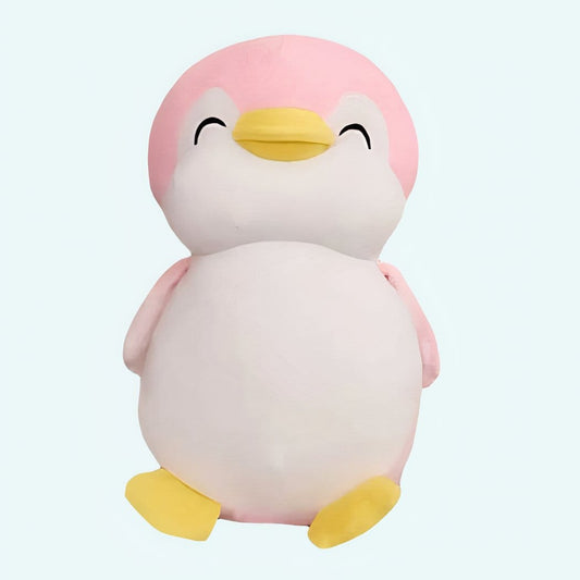 Knuffel Pinguïn Roze Glimlachend Zachte Stof Met Roze Accenten De Knuffel 30cm