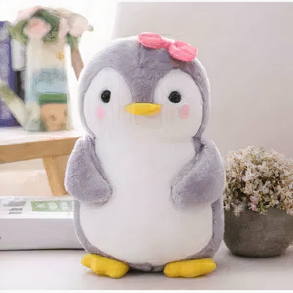 Knuffel Pinguïn Roze Strik Ultrazachte Knuffelvriend De Knuffel